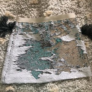 Topshop Sequin Mini Skirt